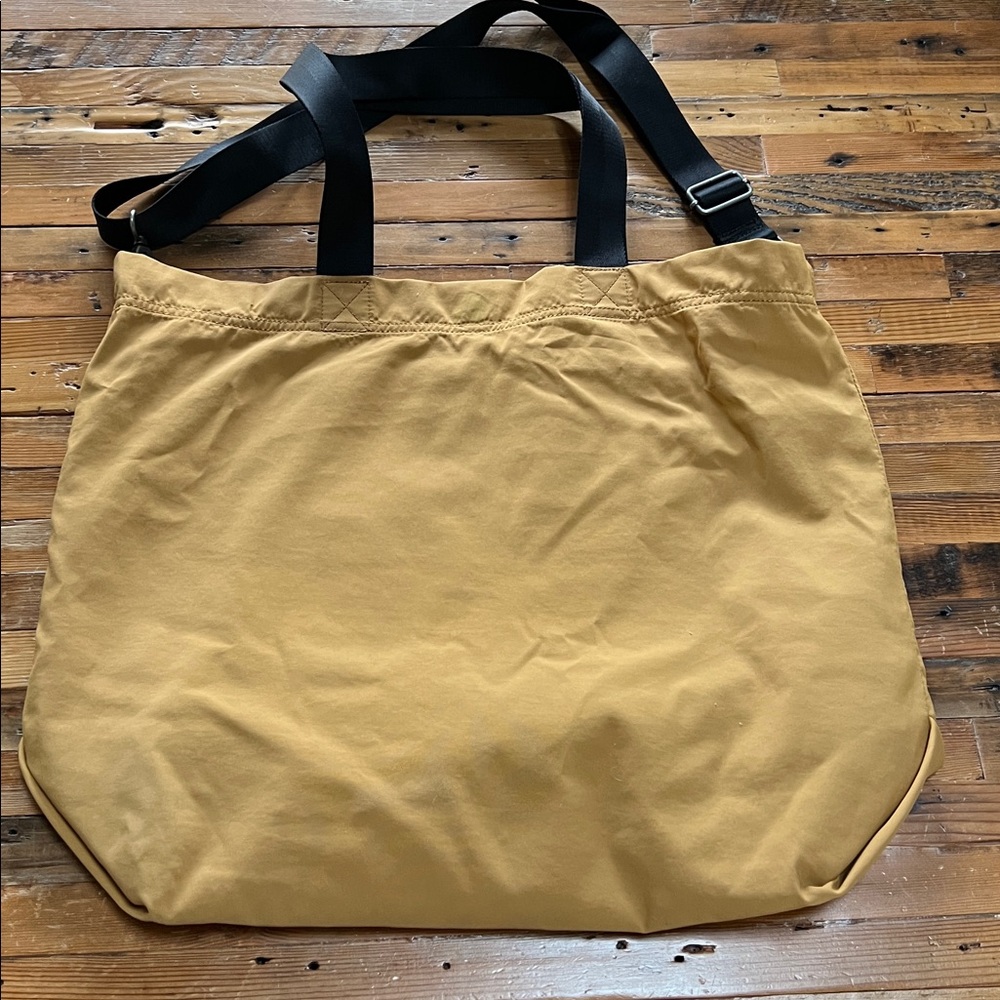Athleta Large Mustard Nylon Tour Market Tote - Picture 2 of 10